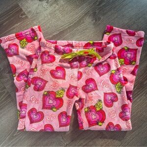 Pink Heart Print Pajamas